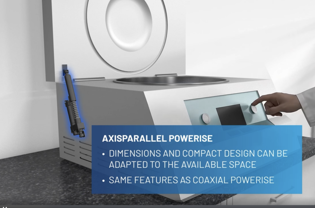 Apparecchiatura medicale con automazione del movimento di Stabilus in contesti in cui igiene, sicurezza e precisione sono requisiti fondamentali.
